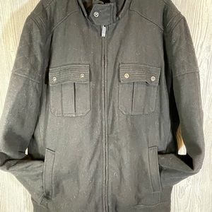 Sean John Wool Blend Bomber Moto Jackets Black Size 3X